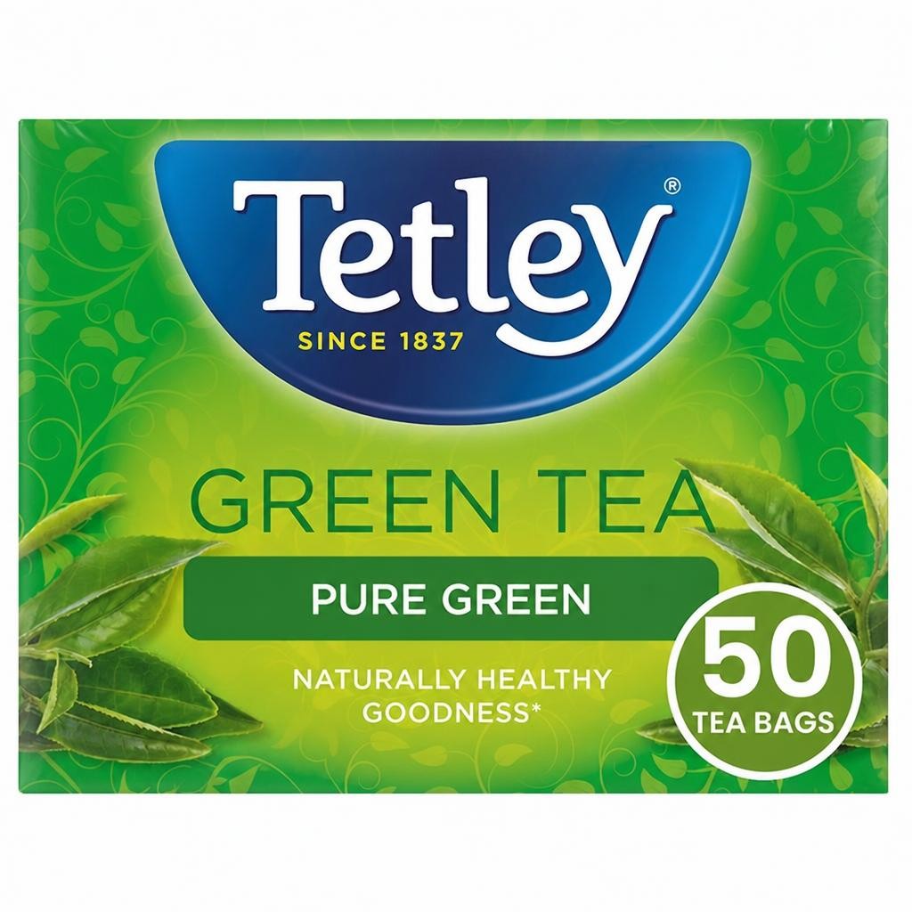 Tetley Pure Green Tea 50 Tea Bags 100g
