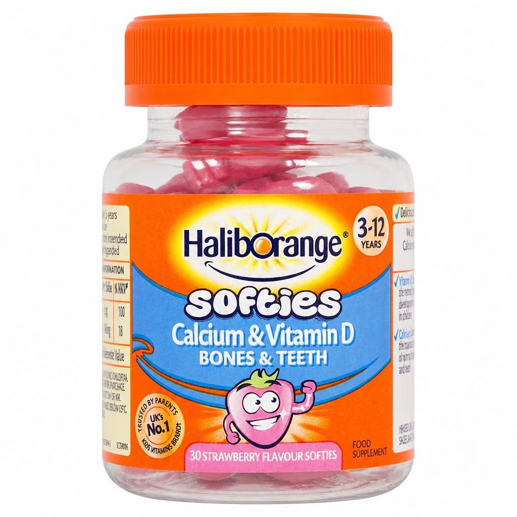 Haliborange Calcium & Vitamin D Strawberry Softies 30s