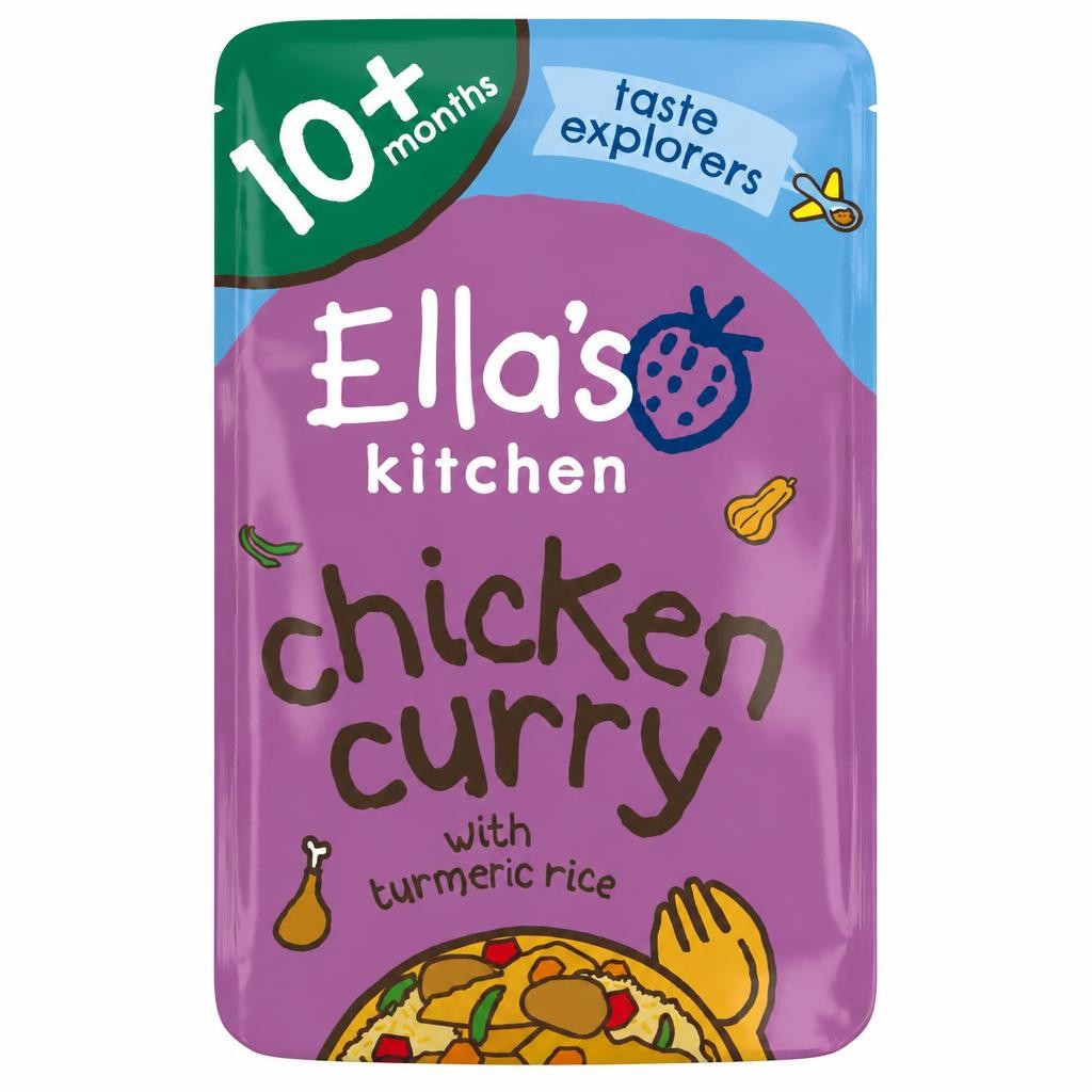 Ella's Kitchen Organic Chicken Curry with Veggie Rice Baby Pouch 10m+ 190g