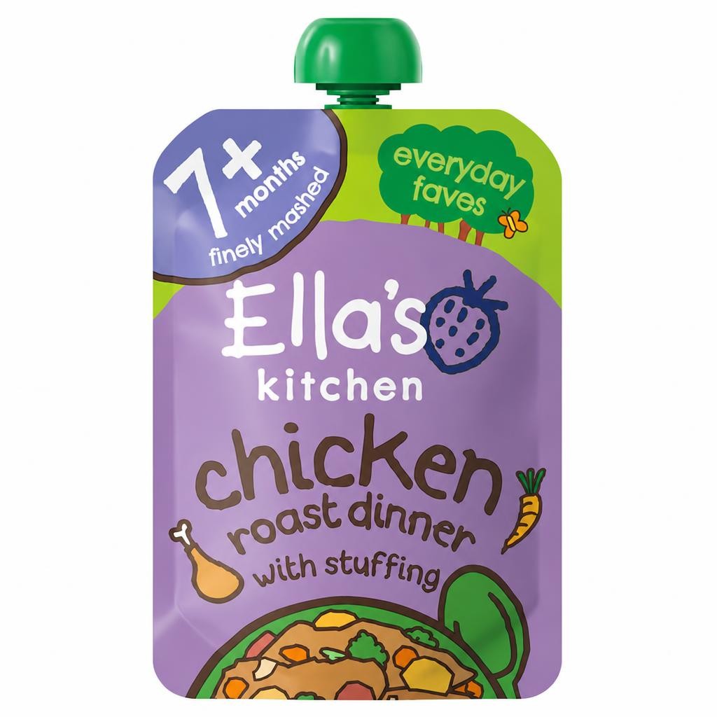 Ella's Kitchen Organic Chicken Roast Dinner Baby Food Pouch 7m+ 130g