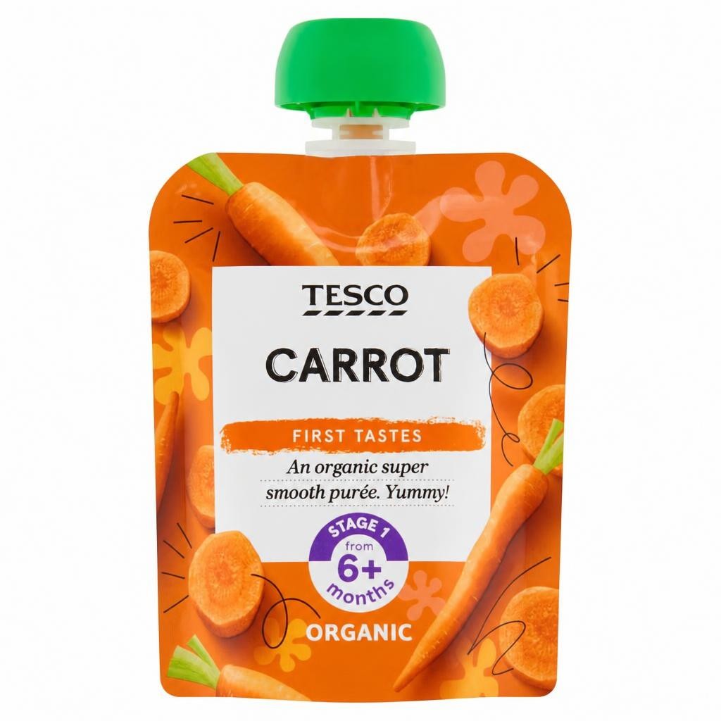 Tesco Carrot Babyfood Pouch 70G