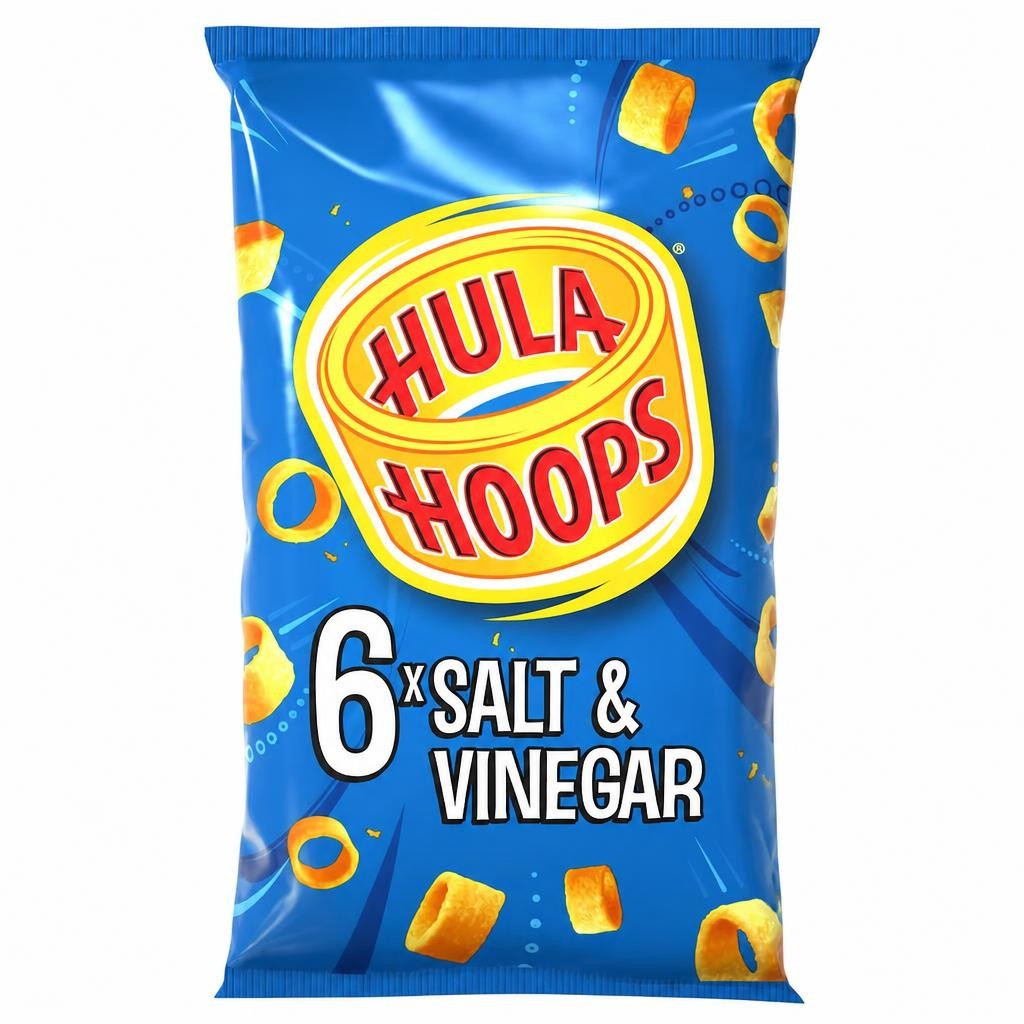 Hula Hoops Salt & Vinegar Multipack Crisps 6x24g