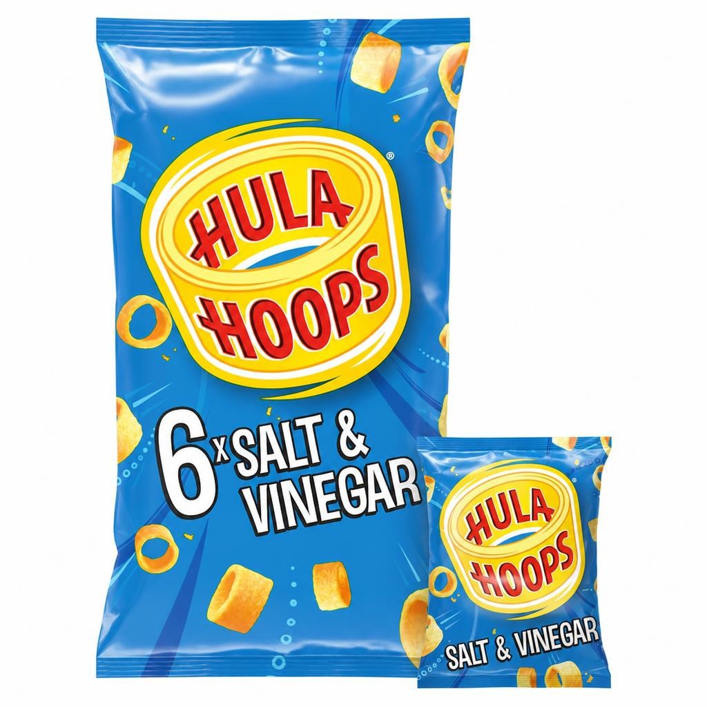 Hula Hoops Salt & Vinegar Multipack Crisps 6x24g
