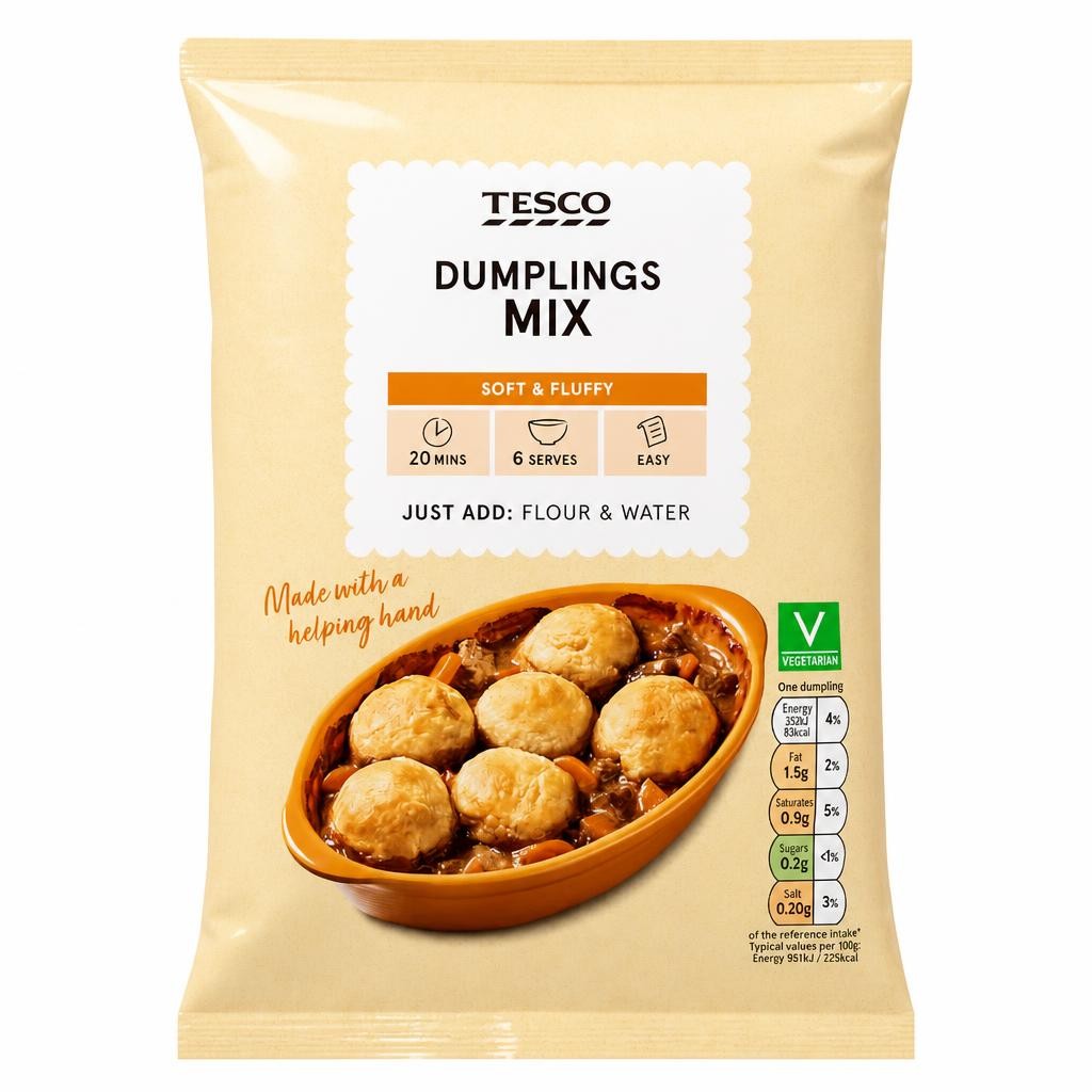 Tesco Dumplings Mix 137G