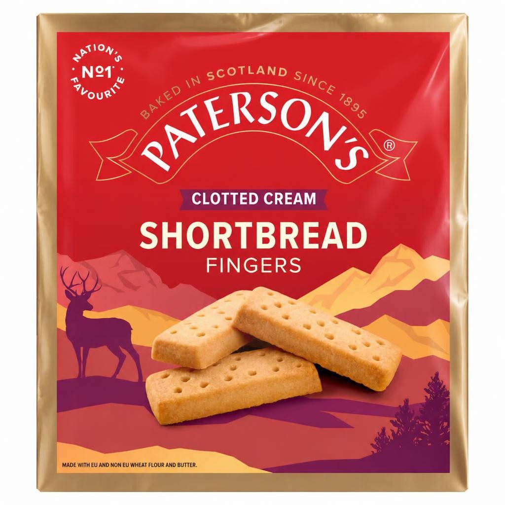 Paterson's Clotted Cream Shortbread Fingers 300g
