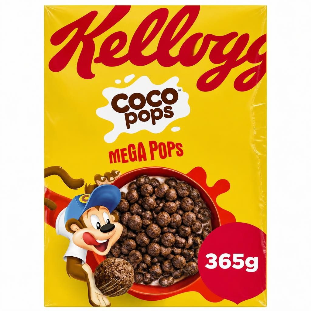 Kellogg's Coco Pops Mega Pops Chocolate Breakfast Cereal 365g