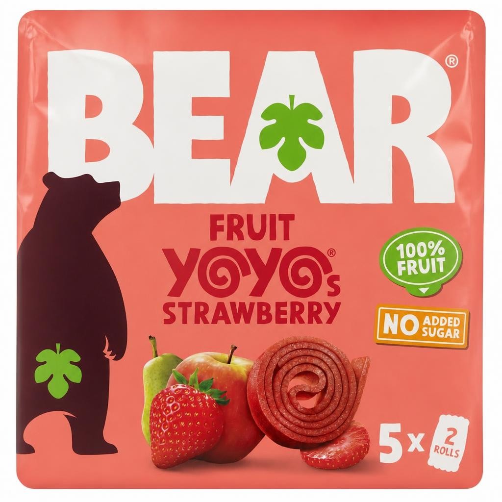 BEAR Fruit Yoyos Strawberry Multipack 5 x 20g