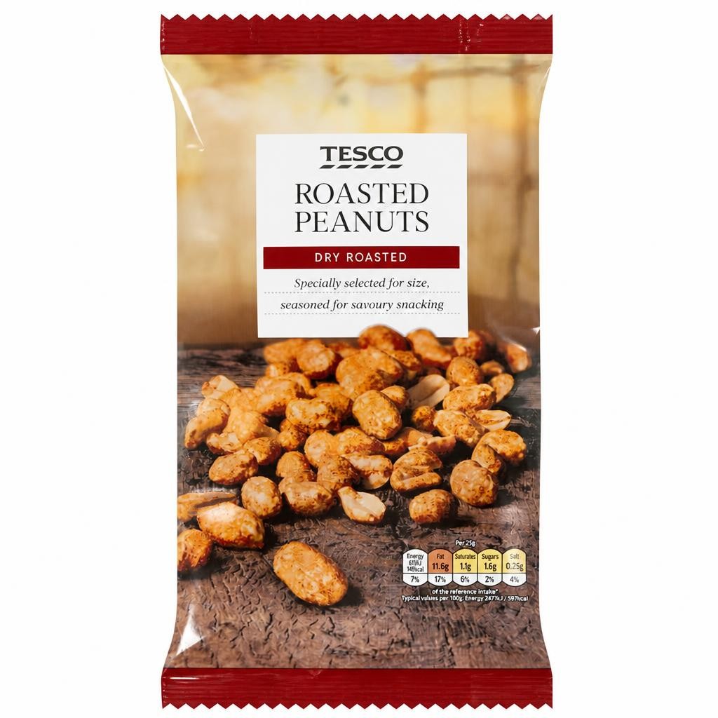 Tesco Dry Roasted Peanuts 550G