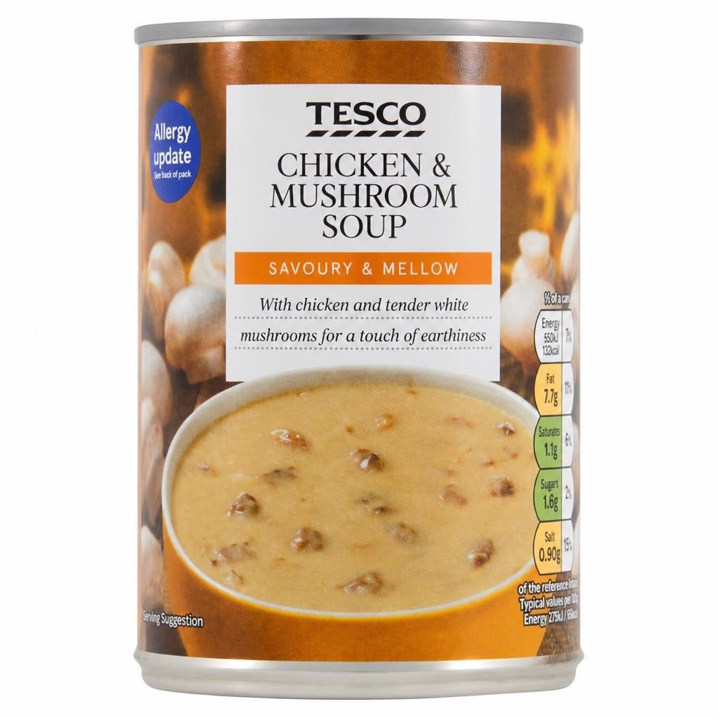 Tesco Cream Of Chicken & Mushroom Soup 400G