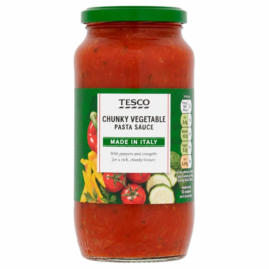 Tesco Chunky Vegetable Pasta Sauce 500G