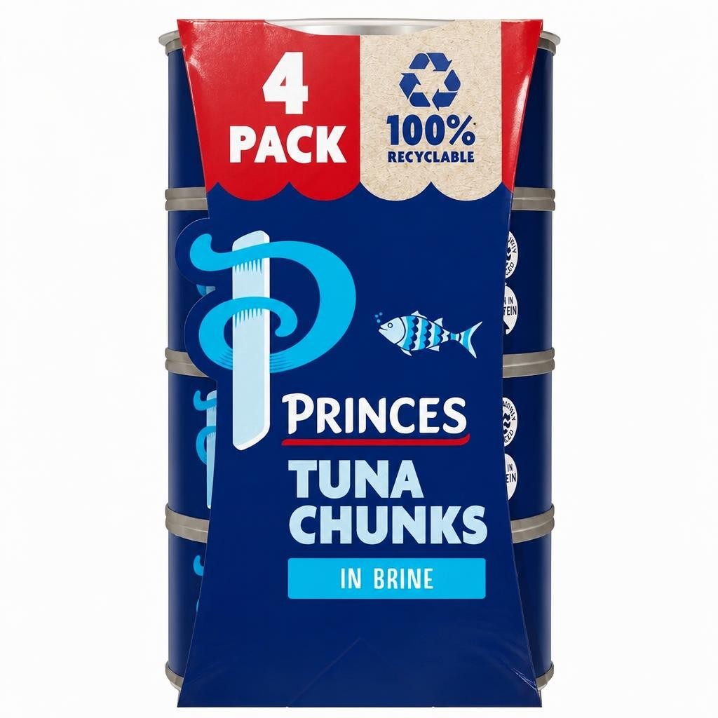 Princes Tuna Chunks In Brine 4X145g