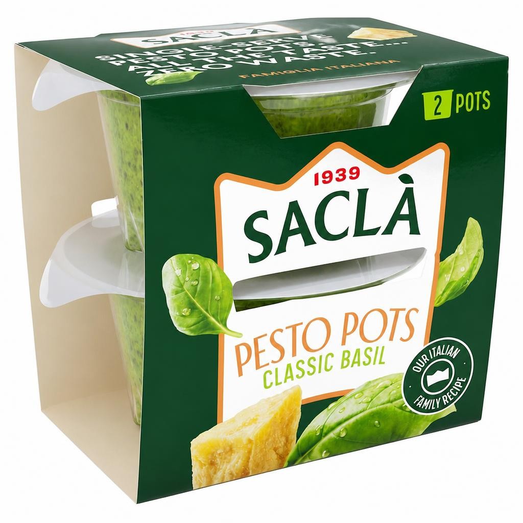 Sacla Basil Pesto Pots 90g