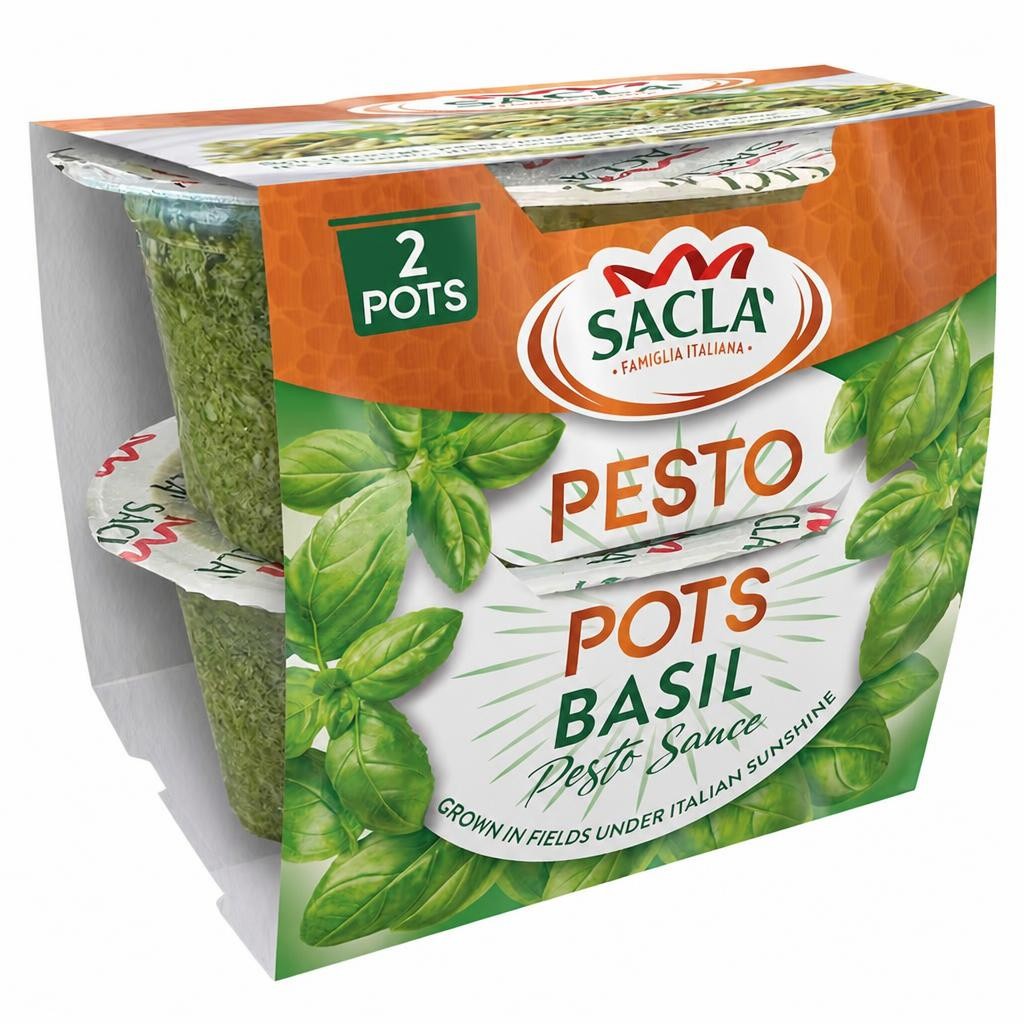 Sacla Basil Pesto Pots 90g