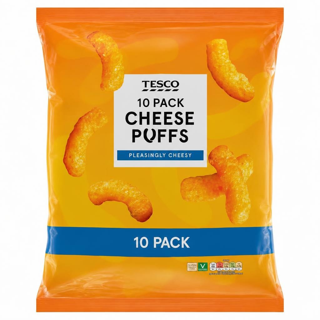 Tesco Cheese Puffs 10 Pack 170G