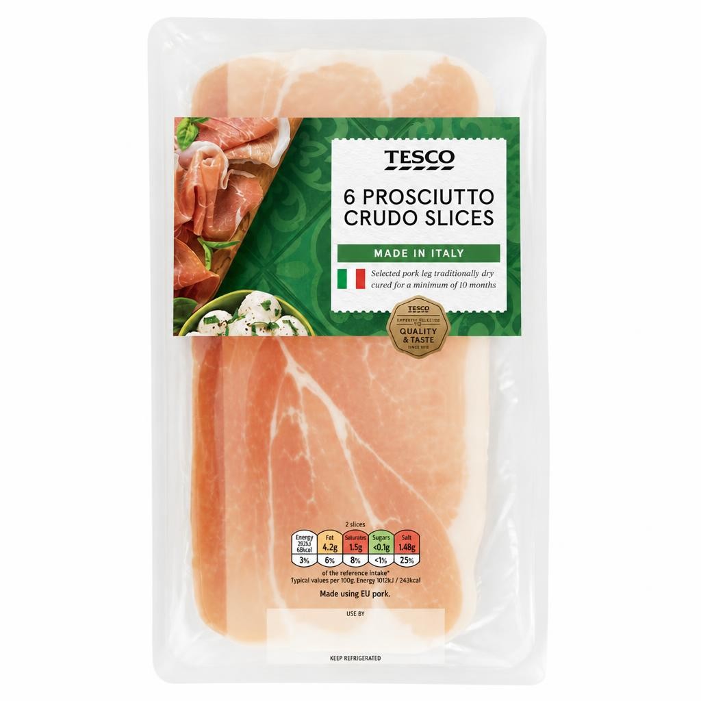 Tesco 6 Prosciutto Crudo Slices 84G