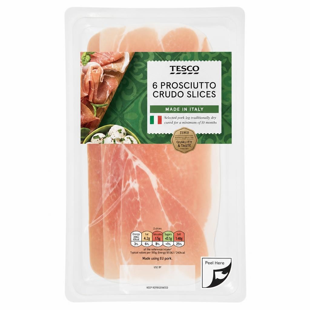 Tesco 6 Prosciutto Crudo Slices 84G