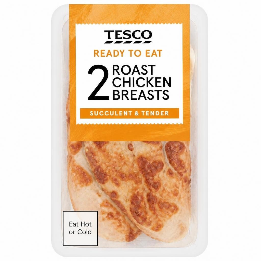 Tesco 2 Roast Cooked Chicken Breast Fillets 245 G