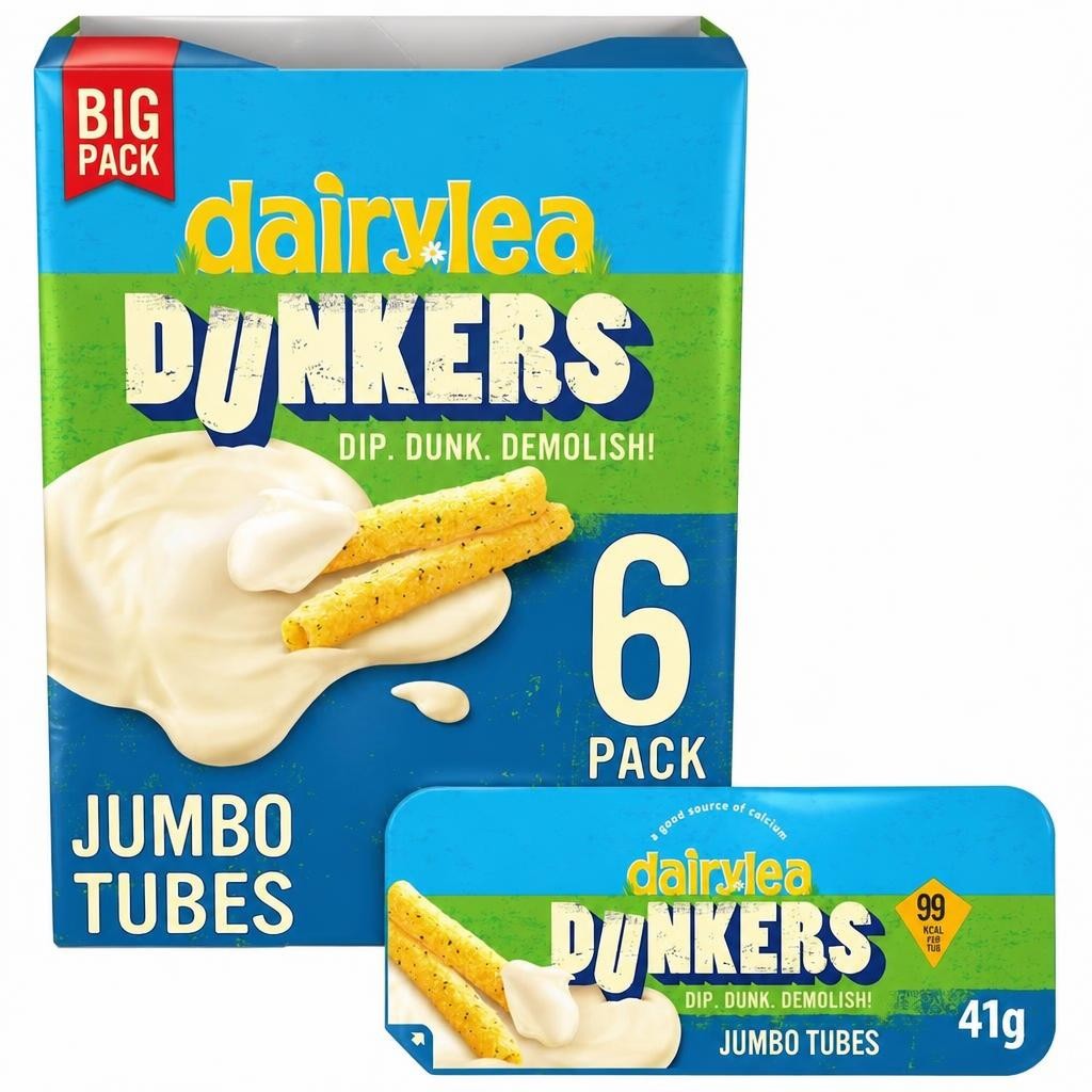 Dairylea Dunkers Jumbo Tubes Cheese Snacks 6 pack 6x41G