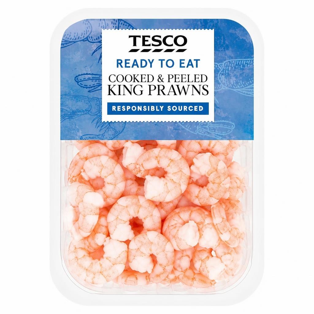 Tesco Cooked And Peeled King Prawns 150G