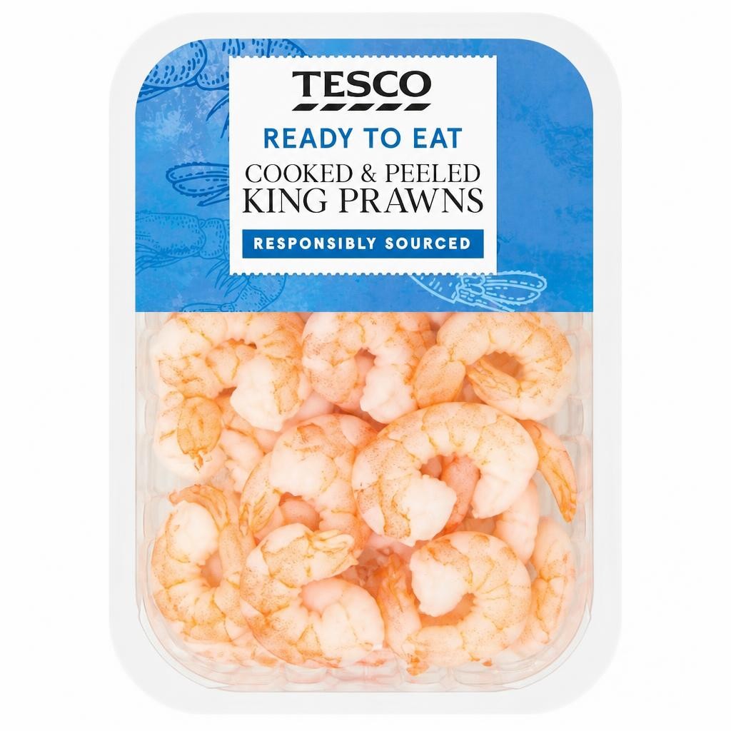 Tesco Cooked And Peeled King Prawns 150G