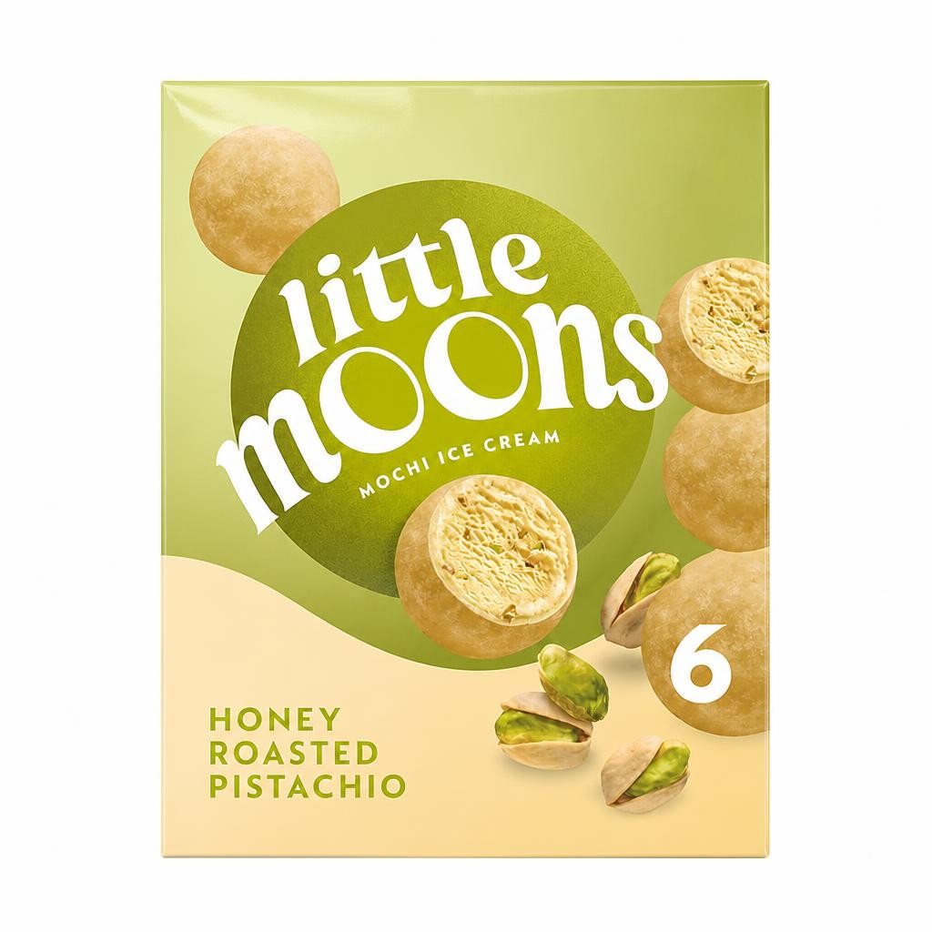 Little Moons Honey Roasted Pistachio Mochi Ice Cream 6x32g
