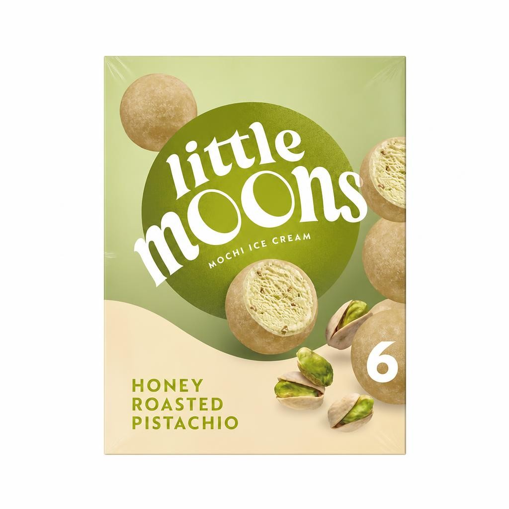 Little Moons Honey Roasted Pistachio Mochi Ice Cream 6x32g