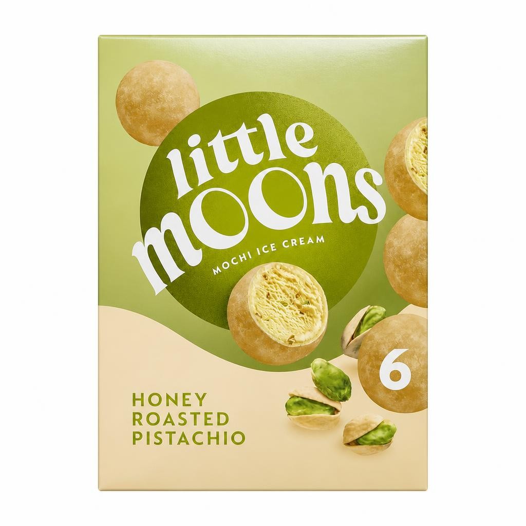 Little Moons Honey Roasted Pistachio Mochi Ice Cream 6x32g