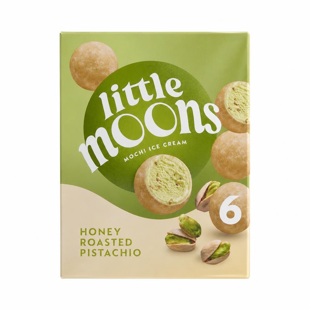 Little Moons Honey Roasted Pistachio Mochi Ice Cream 6x32g