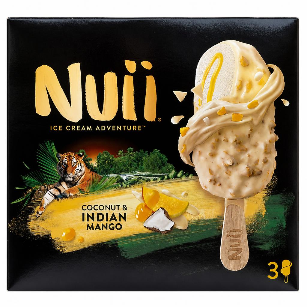 Nuii Ice Cream Adventure Coconut & Indian Mango 3x90ml
