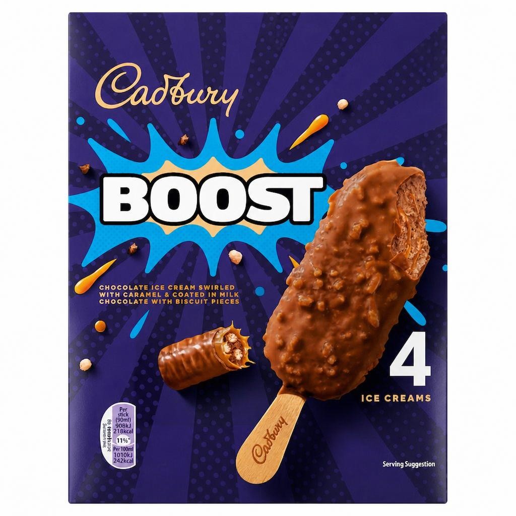 Cadbury Boost Ice Cream Sticks 4X90ml