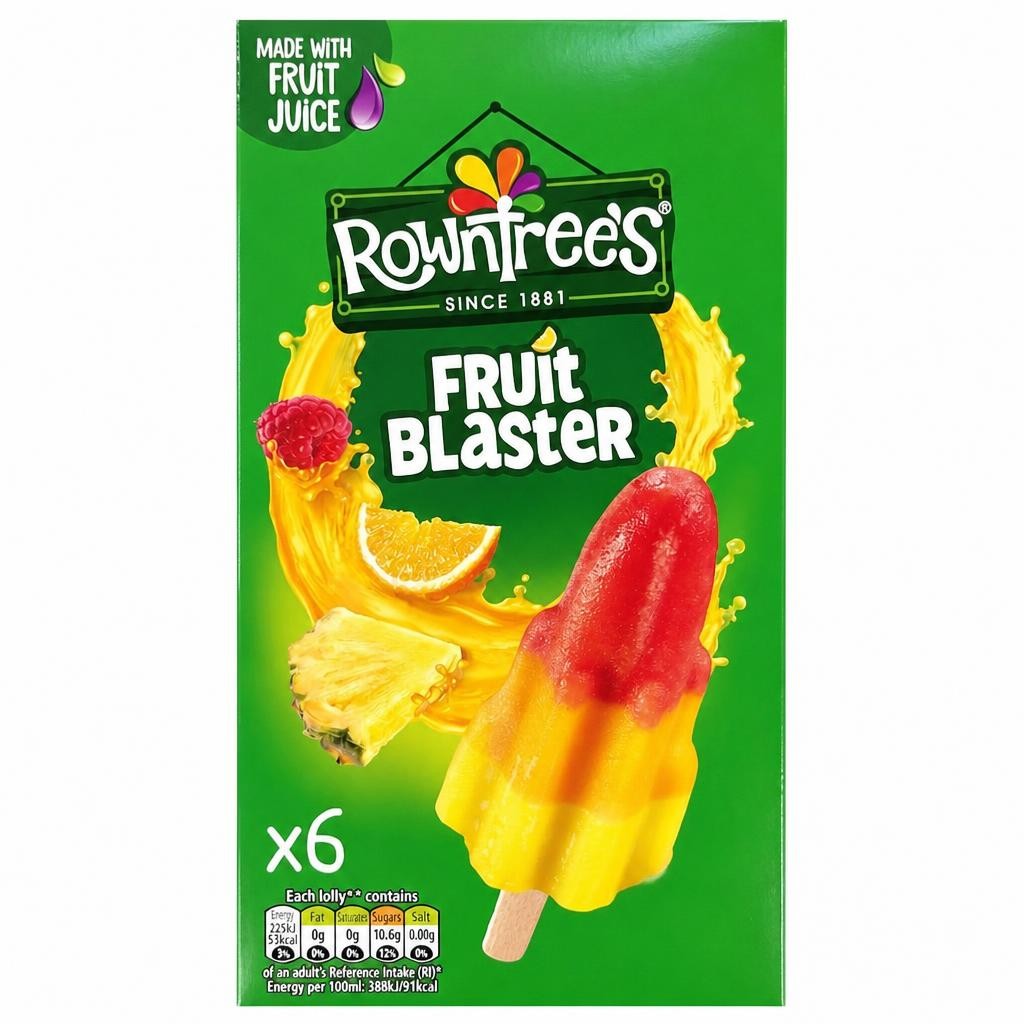 Rowntree's Fruit Blaster Ice Lollies 6X58ml