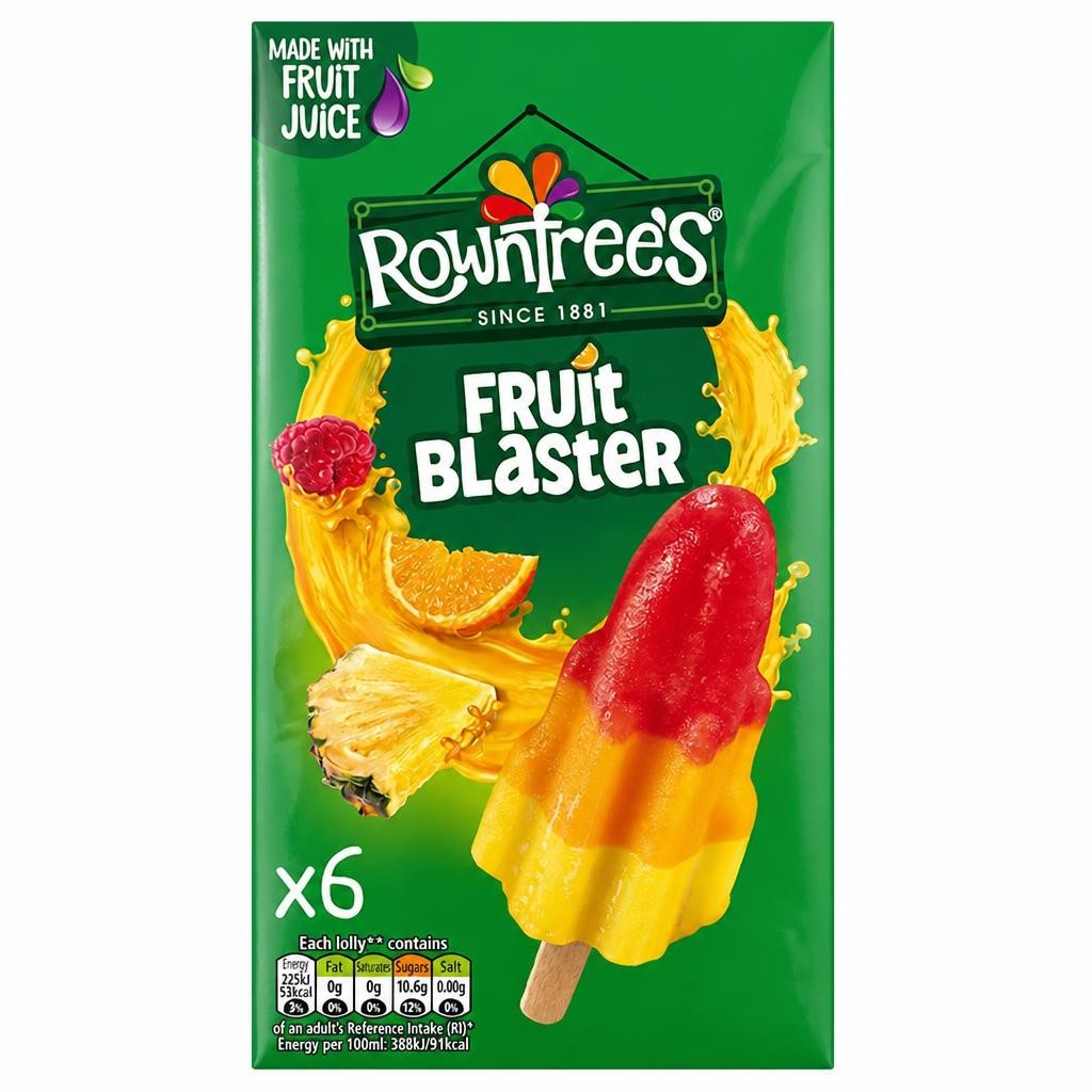 Rowntree's Fruit Blaster Ice Lollies 6X58ml