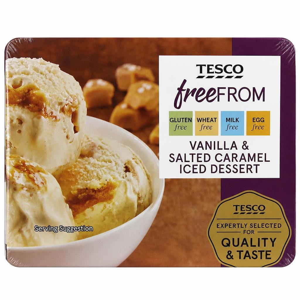 Tesco Free From Salted Caramel Iced Dessert 900Ml