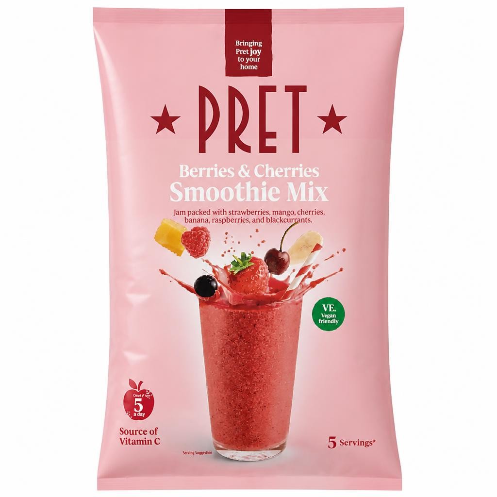 Pret Berries & Cherries Smoothie Mix 400G