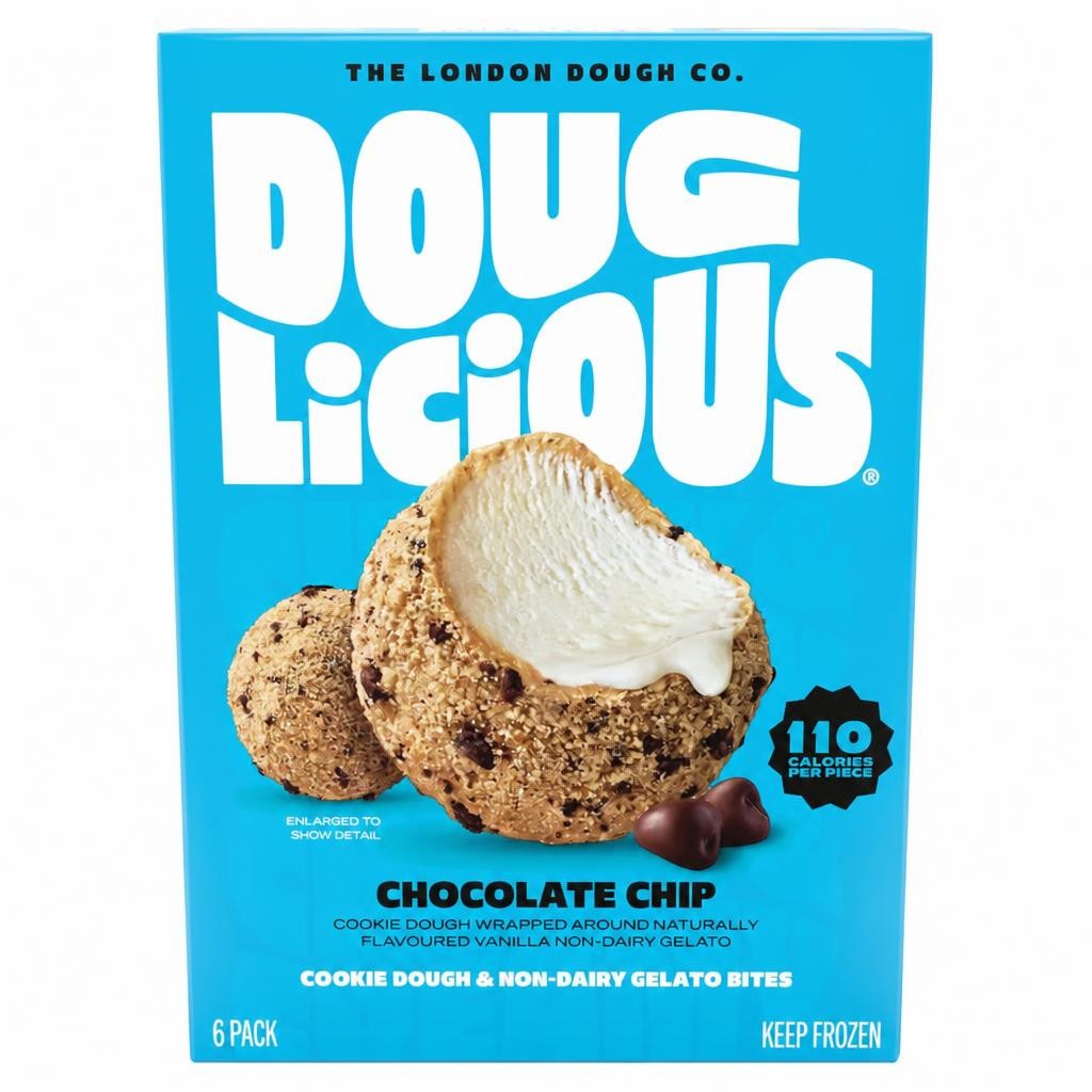 Doughlicious Chocolate Chip Cookie Dough & Gelato Bites 6 x 34g