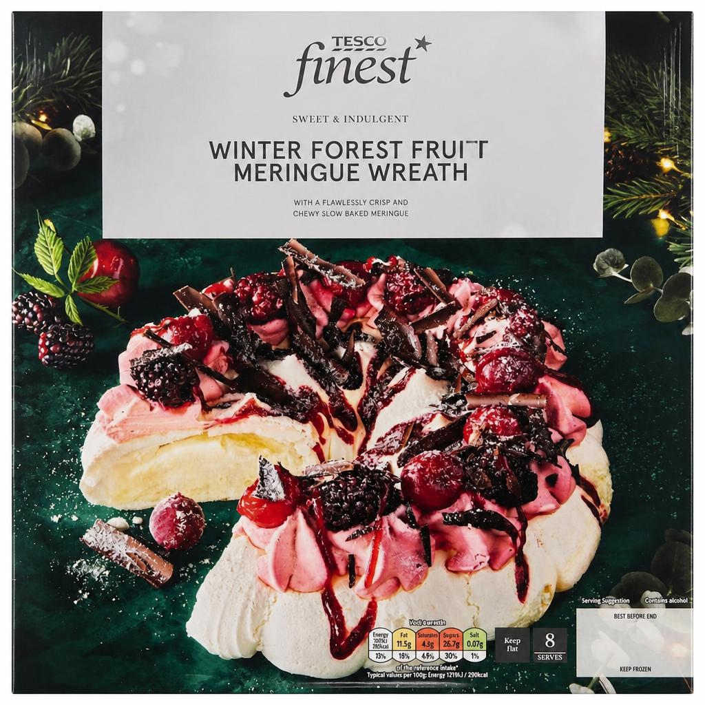 Tesco Finest Forest Berry Meringue Wreath 518g