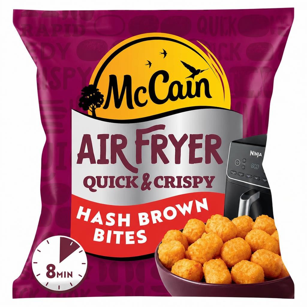 McCain Air Fryer Quick & Crispy Potato Hash Brown Bites 600g