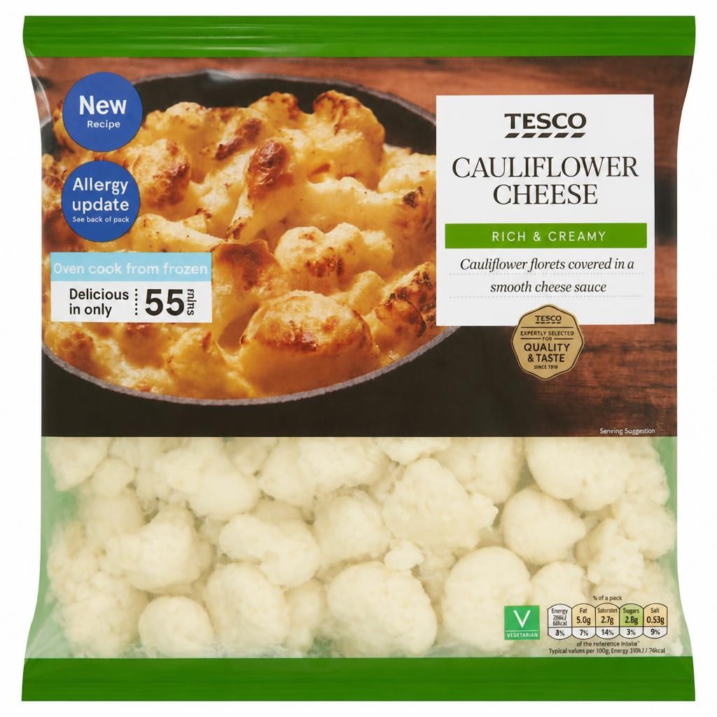 TESCO CAULIFLOWER CHEESE BAKE 680G