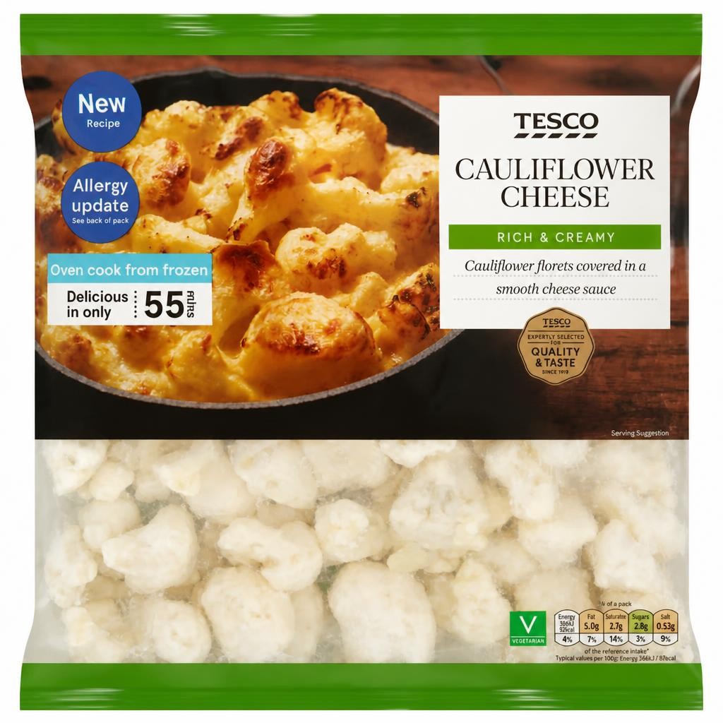 TESCO CAULIFLOWER CHEESE BAKE 680G