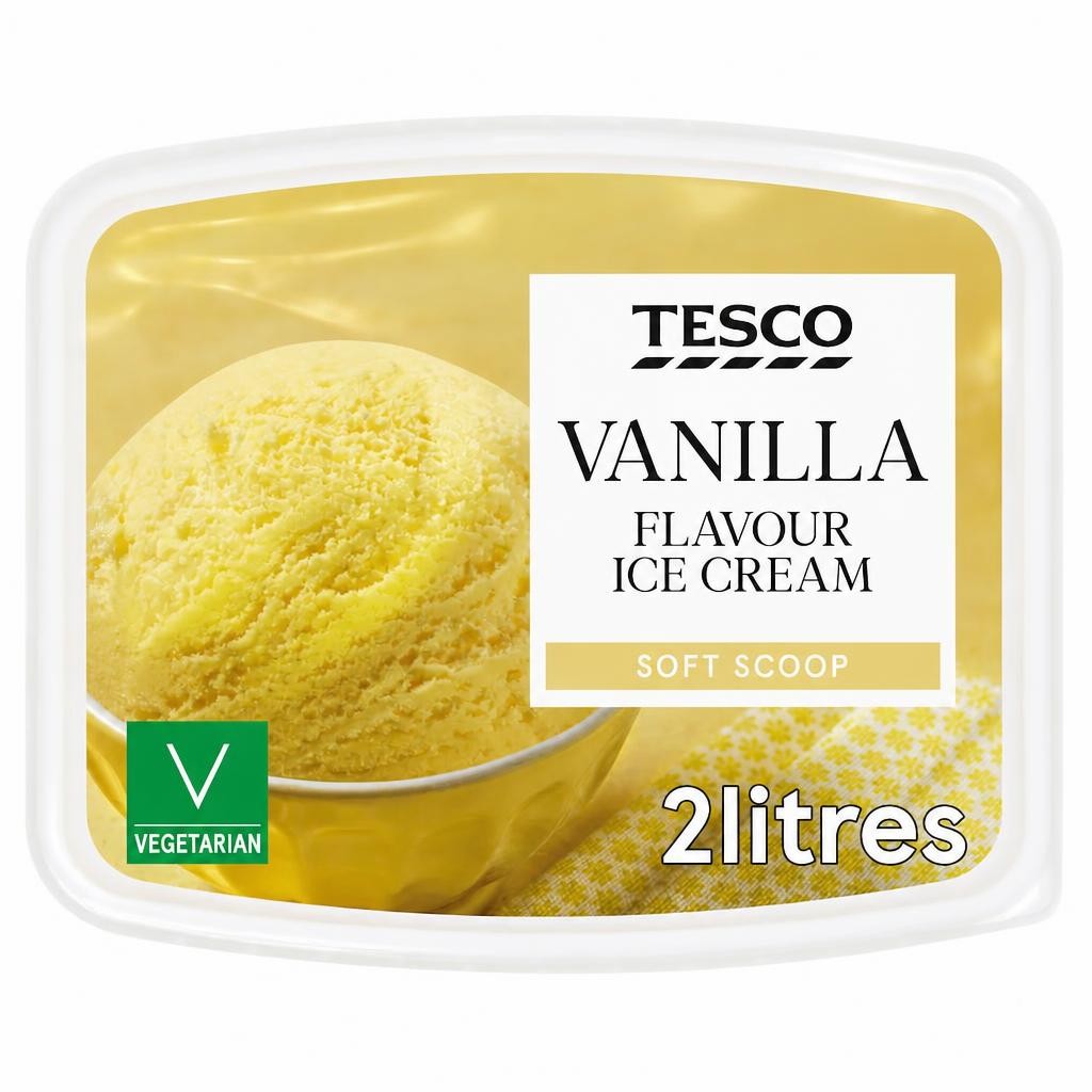 Tesco Soft Scoop Vanilla Ice Cream 2L