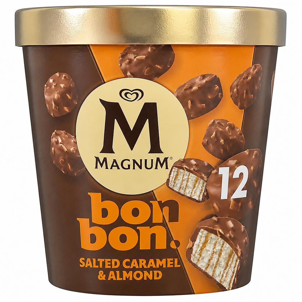 Magnum Bonbon Salted Caramel & Almond Ice Cream Frozen Snack 204ml