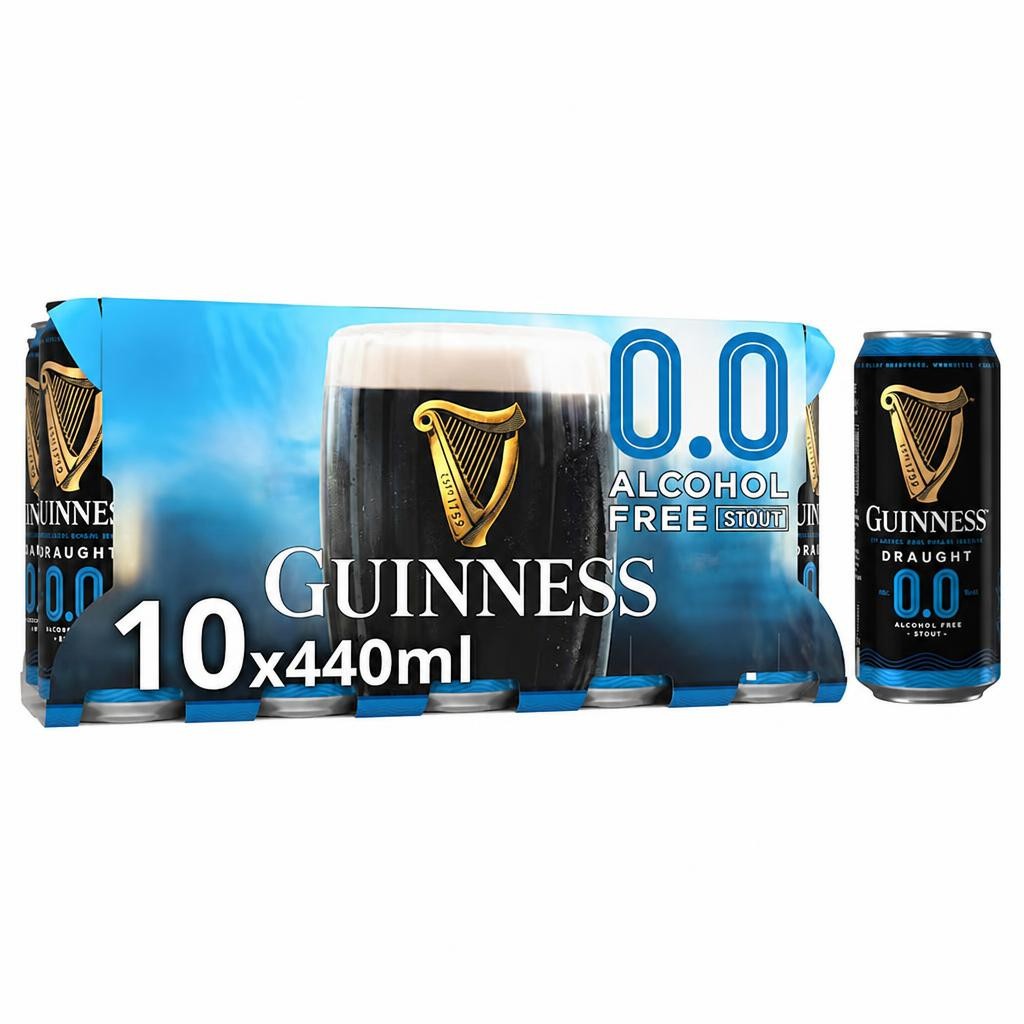 Guinness 0.0% Alcohol Free Draught Stout 10X440ml