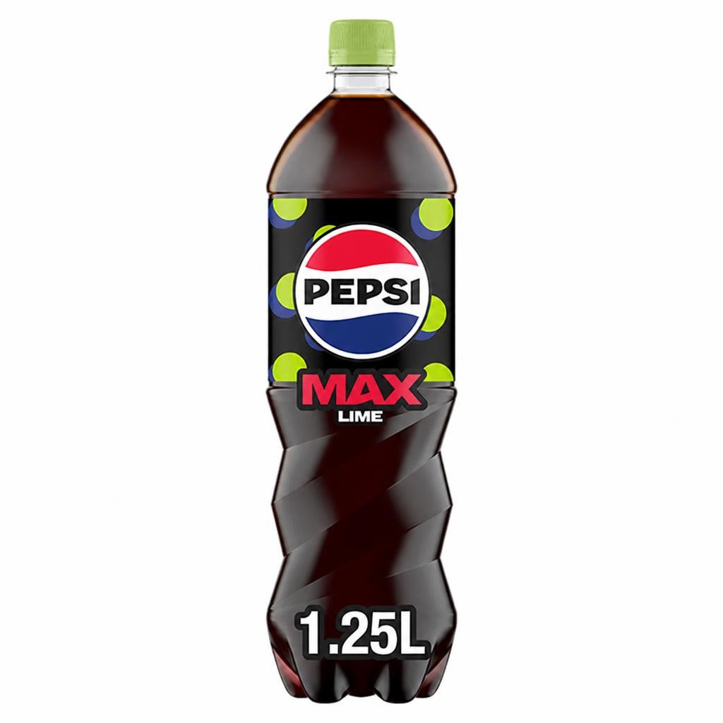 Pepsi Max Lime No Sugar Cola Bottle 1.25L