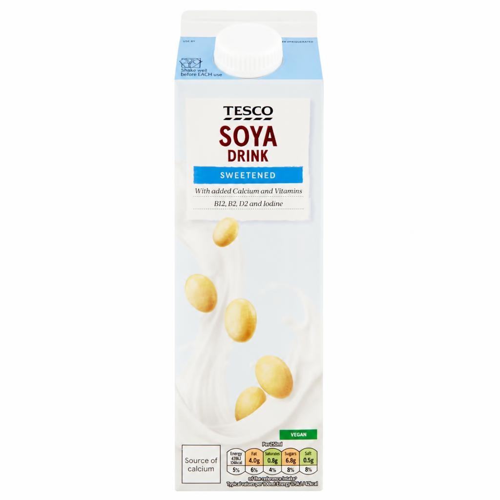 Tesco Sweetened Soya Drink 1L