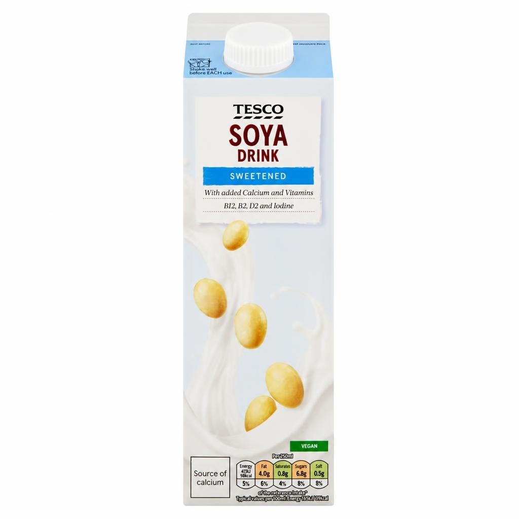 Tesco Sweetened Soya Drink 1L