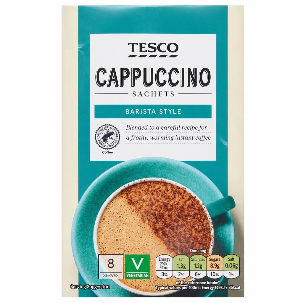 Tesco Cappuccino Sachets 124G (8*15.5G)