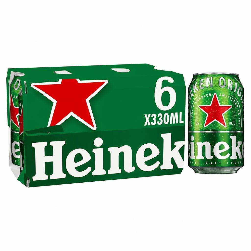 Heineken Lager Beer Can 6x330ml