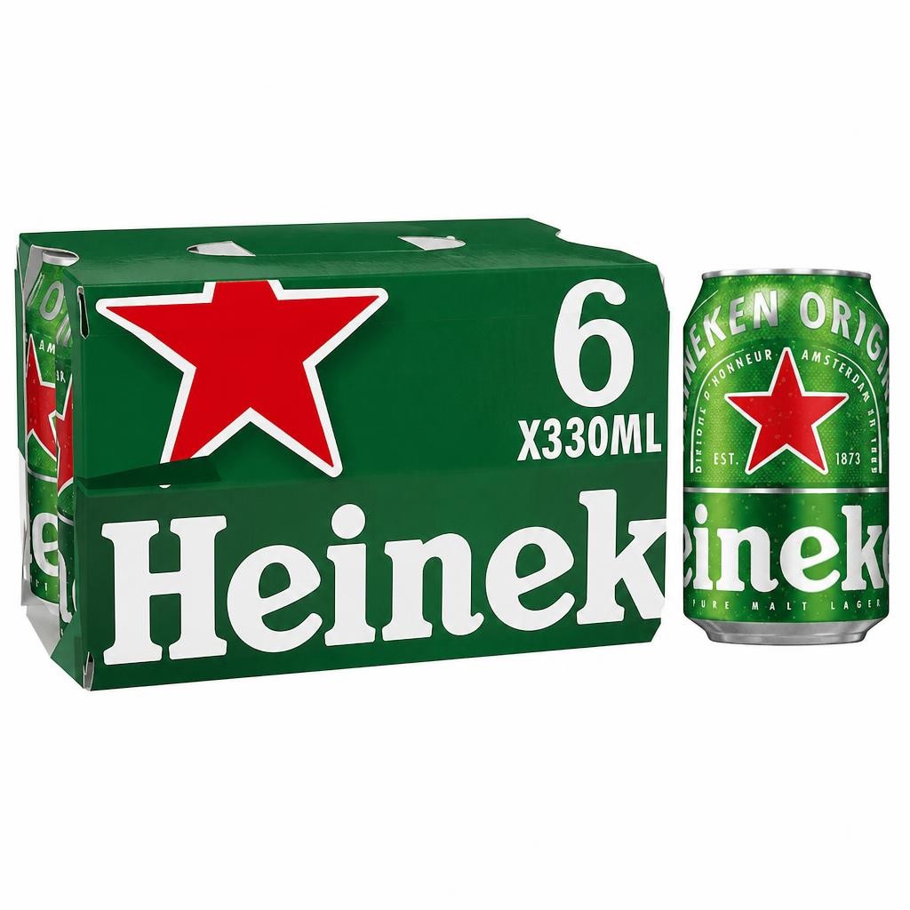 Heineken Lager Beer Can 6x330ml