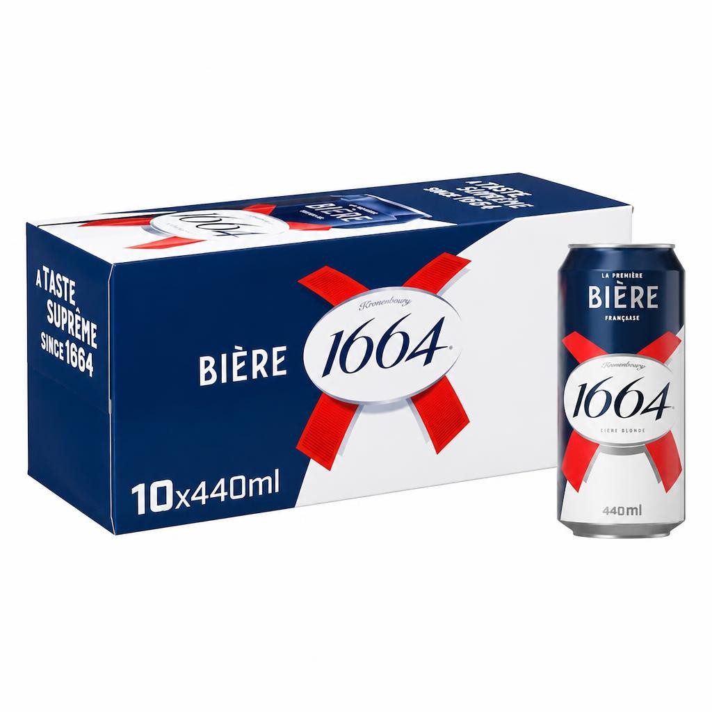 Kronenbourg 1664 Lager Beer 10 x 440ml