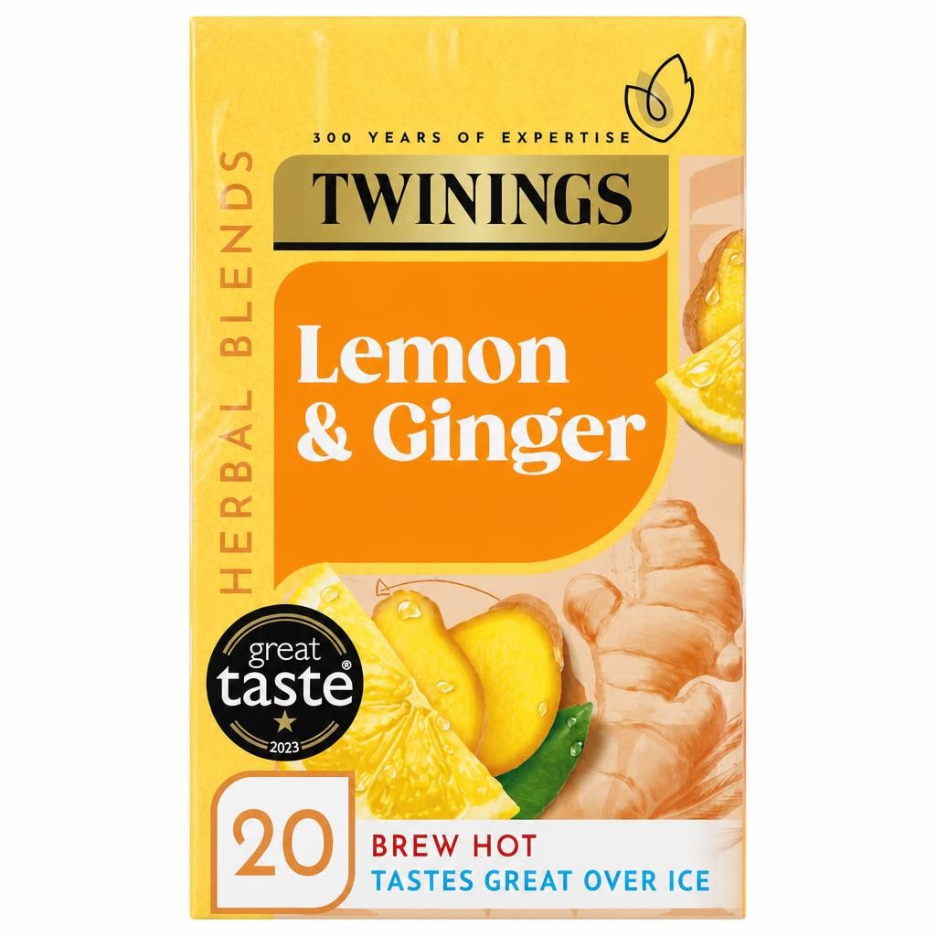 Twinings Lemon & Ginger Tea 20 Pack 30g